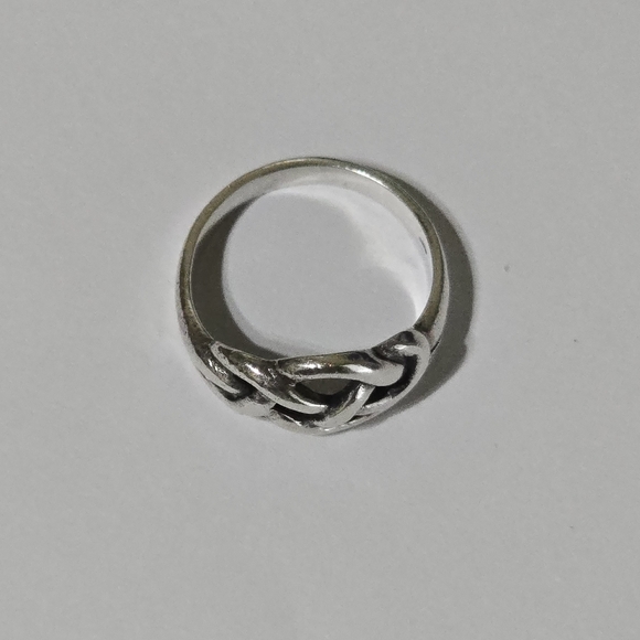 Vintage Sterling Silver open knot ring size 7 - Picture 5 of 13